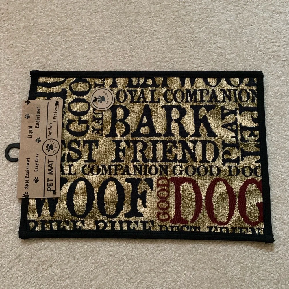 Stylish Doggie Pet Mat - Black and Gold